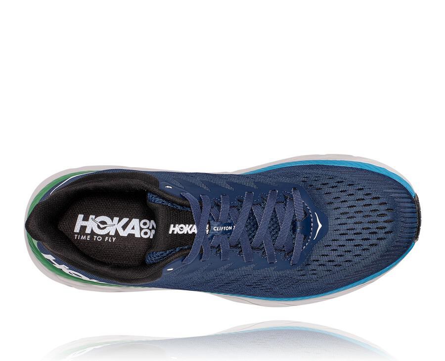 Chaussure Running Hoka One One Clifton 7 Homme - Bleu Marine - KUJ-490362